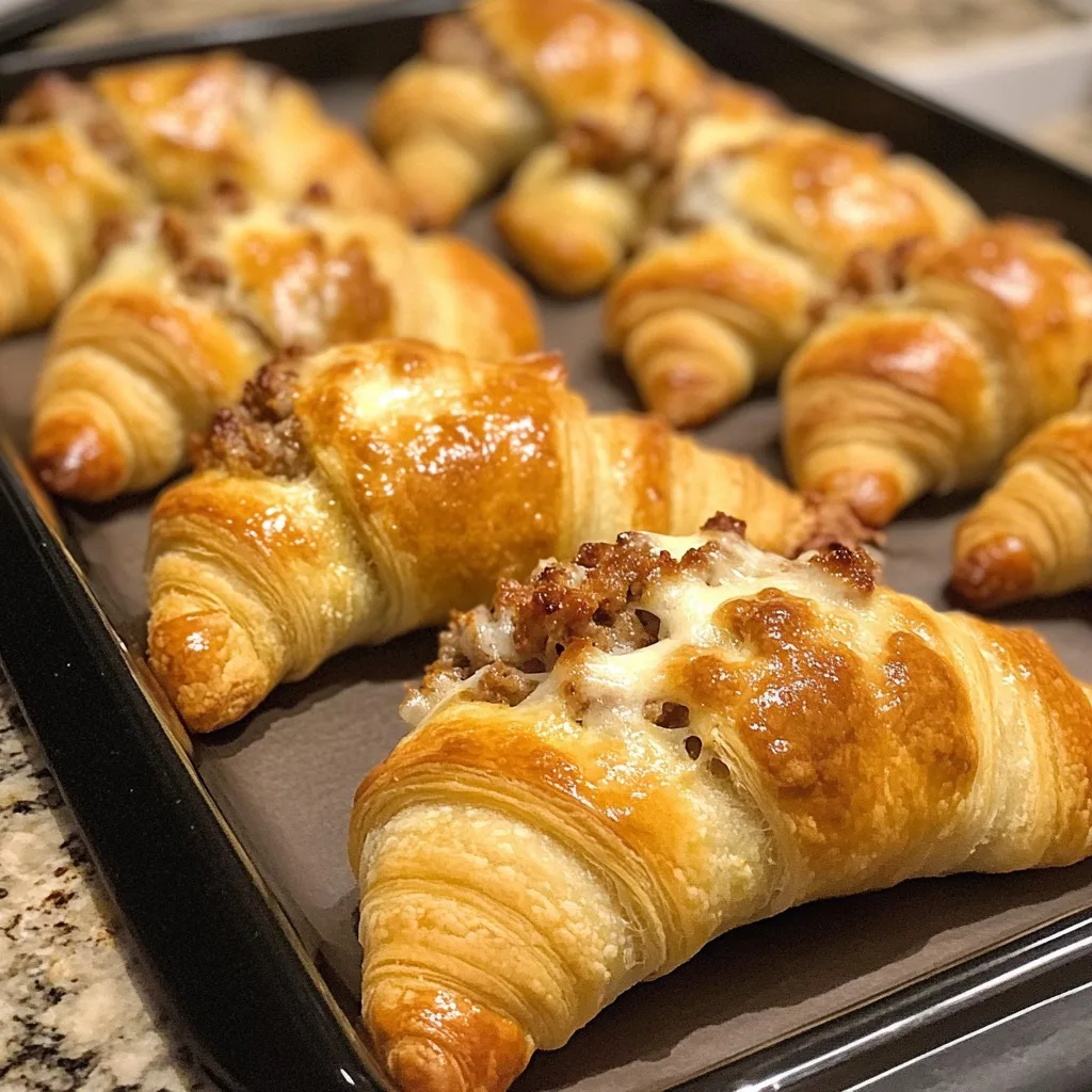 Croissants à la saucisse