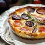 Clafoutis salé aux patates douces, poireaux et comté