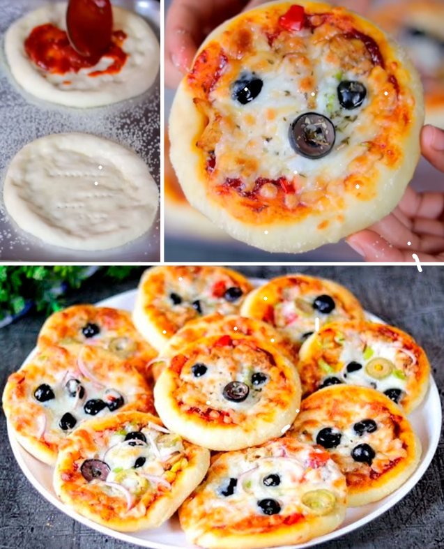 Mini pizzas maison étape par étape 