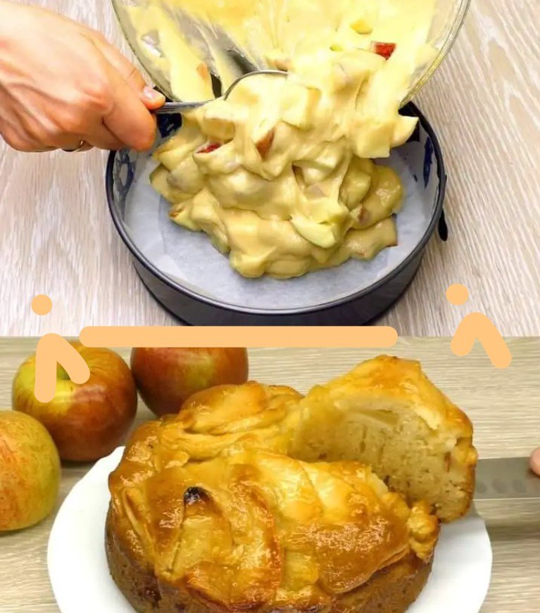 Gâteau aux pommes et au citron avec glaçage aux abricots