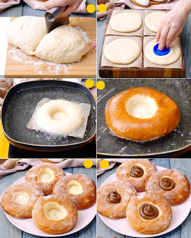 Beignets à la crème de noisettes recette
